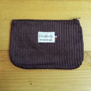 Pochette velours violine
