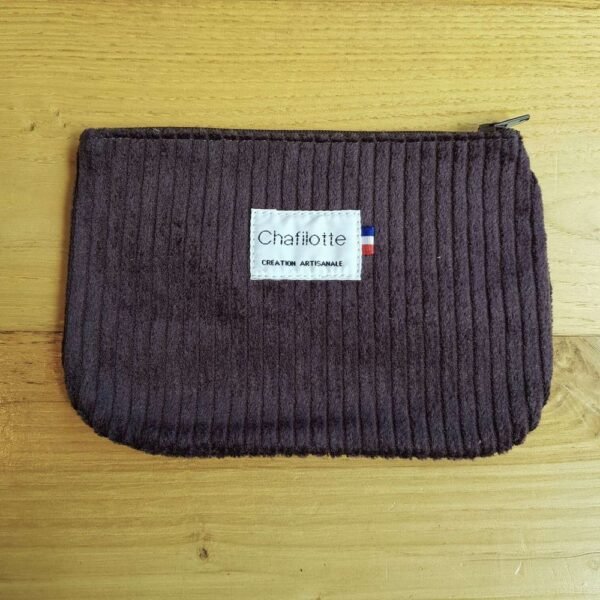 Pochette velours violine