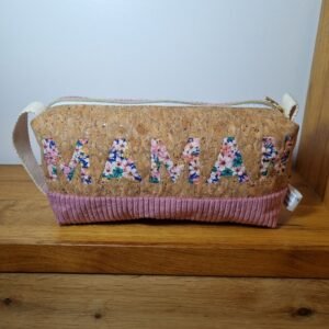 Trousse Maman velours rose