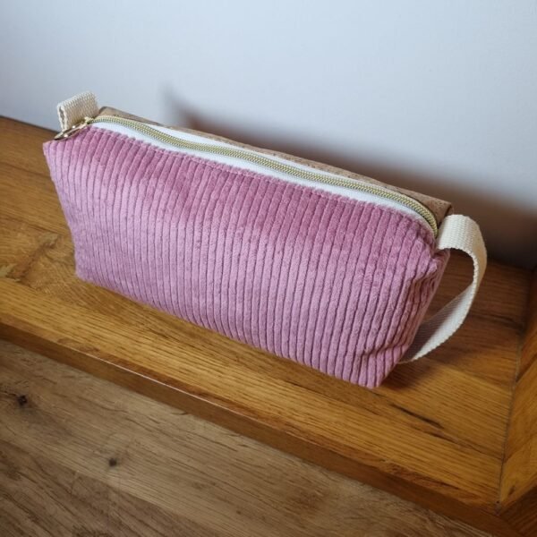 Trousse Maman velours rose – Image 2