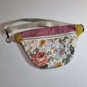 sac banane fleurs vintage