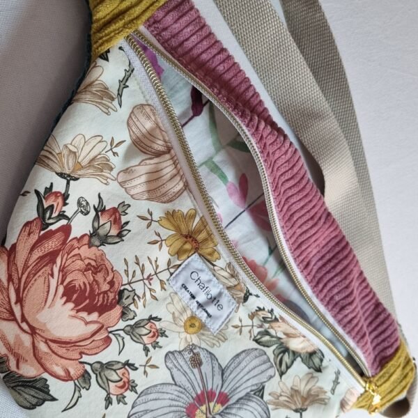 sac banane fleurs vintage – Image 2