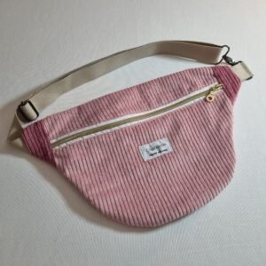 sac banane velours Roses