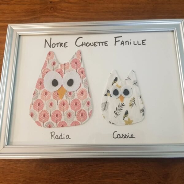 Cadre Chouettes sur commande – Image 3