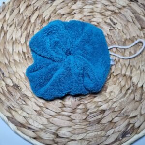 Fleur de douche lavable bleu canard