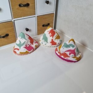 3 cônes Dino rose