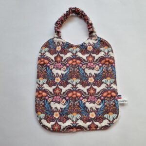 bavoir élastique Loups et fleurs
