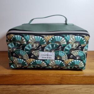 Trousse grande ouverture éventails verts
