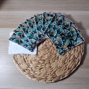 10 lingettes éventails verts