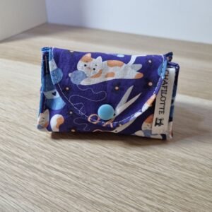 Pochette Range tétine Chat tricot