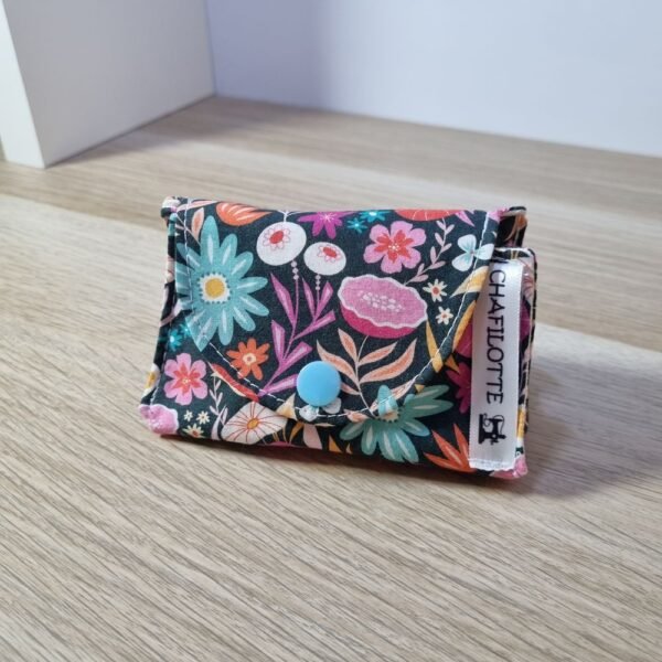 Pochette Range tétine Hérisson Floral