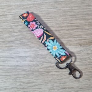 Porte clé dragonne Floral