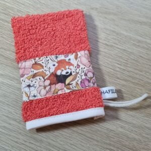 Gant d'apprentissage Panda roux corail