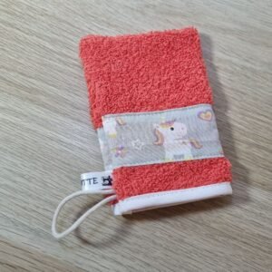 Gant d'apprentissage Licorne corail