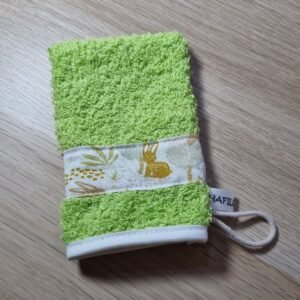 Gant d'apprentissage Lapin vert