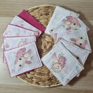 Lot de 10 débarbouillettes Tortue