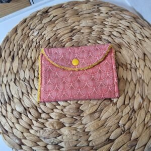 Pochette à savon éventails rouge