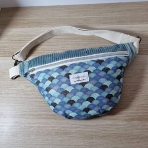 Sac banane Éventails bleus