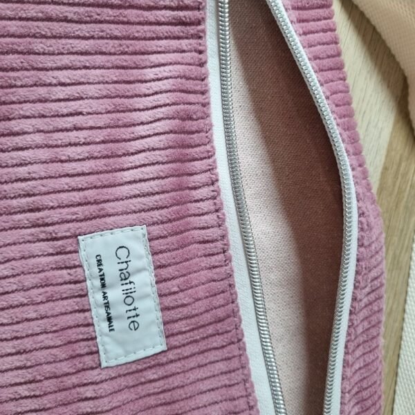 Sac banane velours rose – Image 2