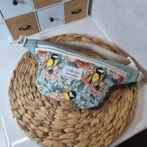 sac banane  velours bleu bleu