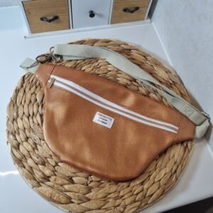 Sac banane XS rosé brillant