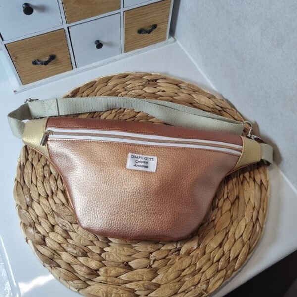 Sac banane XS Bronze et or