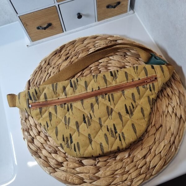 Sac banane XS matelassé plumes