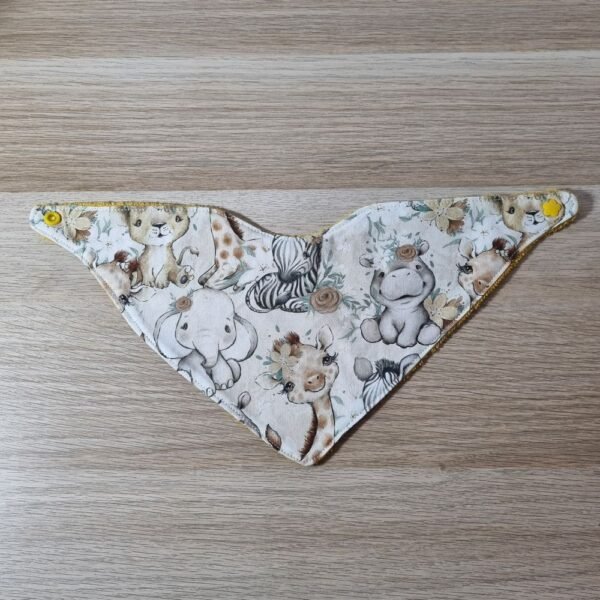 bavoir bandana Bébés savanes fleurs