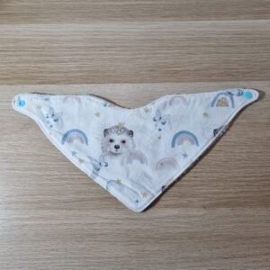 bavoir bandana Hérisson arc en ciel