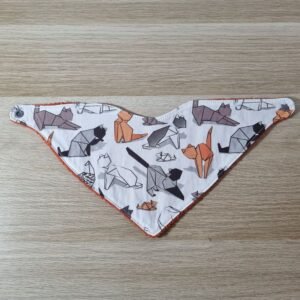 bavoir bandana Chats origami