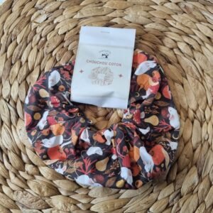 chouchou coton Souris citrouilles