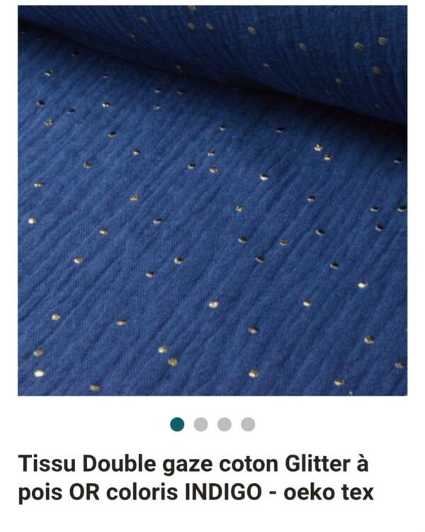 Double gaze pois doré – Image 3