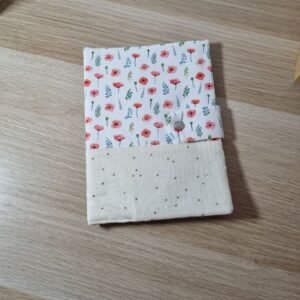 Protége carnet de santé Coquelicots