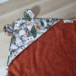 Sortie de bain Girafe rouille