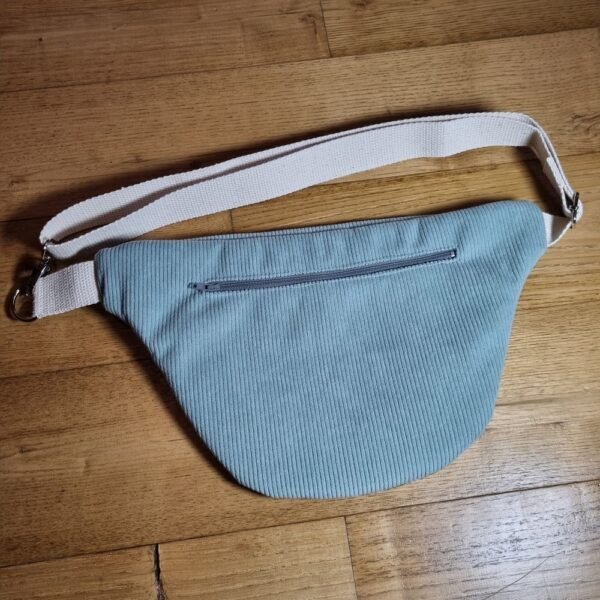 sac banane Fleurs vert d'eau – Image 3