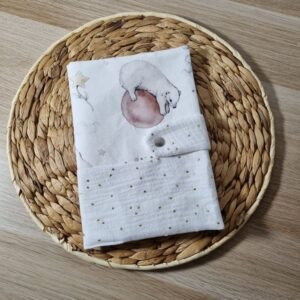 Protège carnet Ours blanc