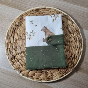 Protège carnet Ours brun
