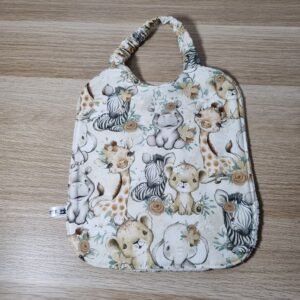 Bavoir élastique Savane bébé animaux