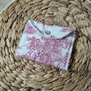 Pochette à savon Jouy bordeau