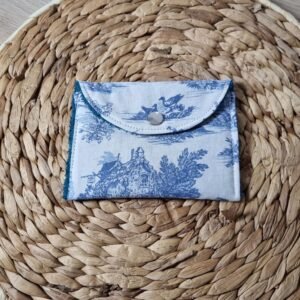 Pochette à savon Jouy bleu