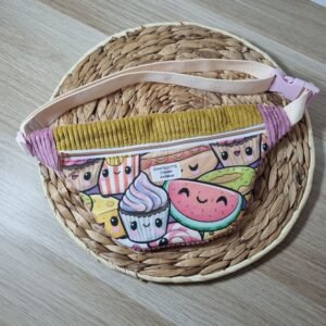 Sac banane Food kawaii jaune et rose