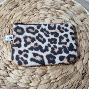 Pochette papier Léopard (zip noir)