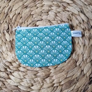 porte monnaie Eventail vert et blanc