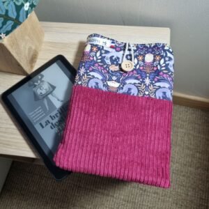 Pochette liseuse Dragons et Fleurs