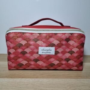 Trousse grande ouverture Eventails rouges dorés