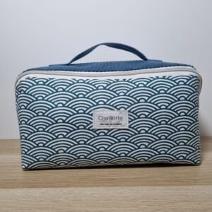 Trousse grande ouverture Éventails bleus