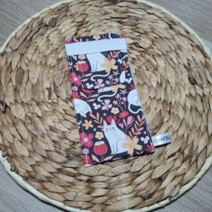 Pochette brosse à dents Chats fleuris