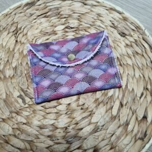 Pochette à savon éventail violet doré