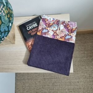 Pochette liseuse Chouettes violine