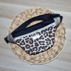 Sac banane Léopard black XS